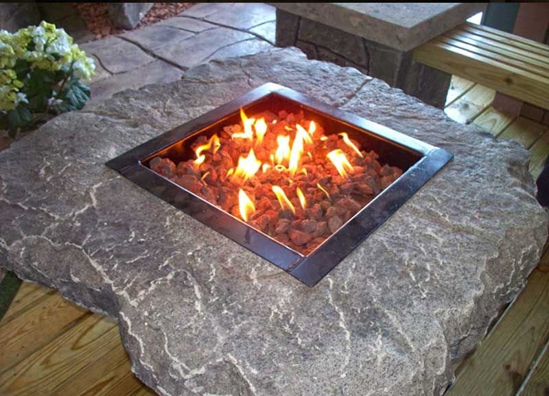 Stone Fire Pit Table